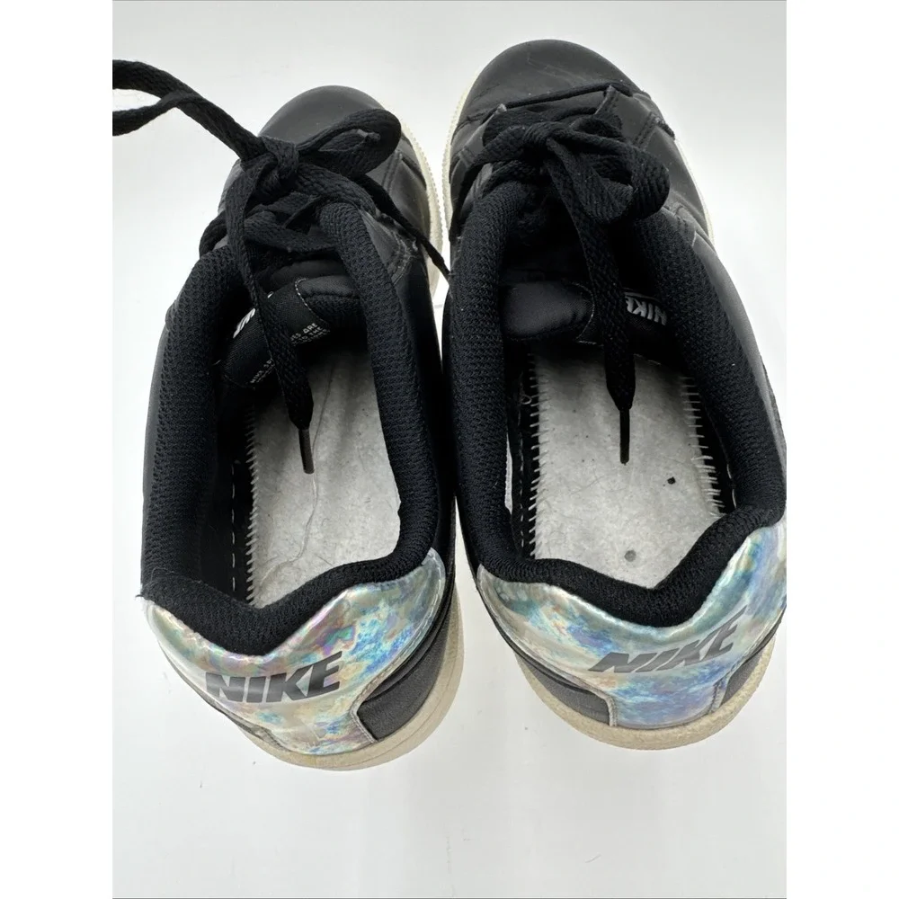 Nike Court Royale 74 Black Sneakers With Iridescent Back Women Sz-10, 749867-003